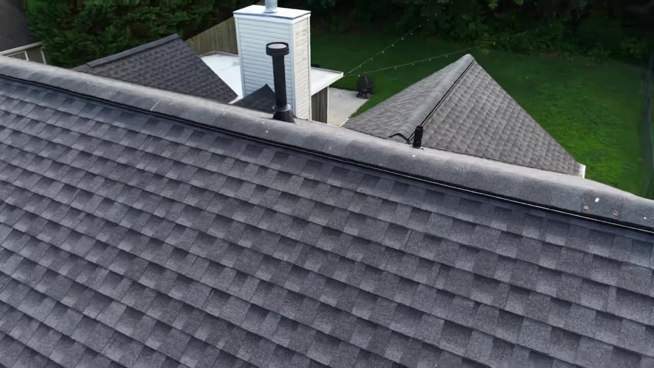 Aerial roof ridge inspection