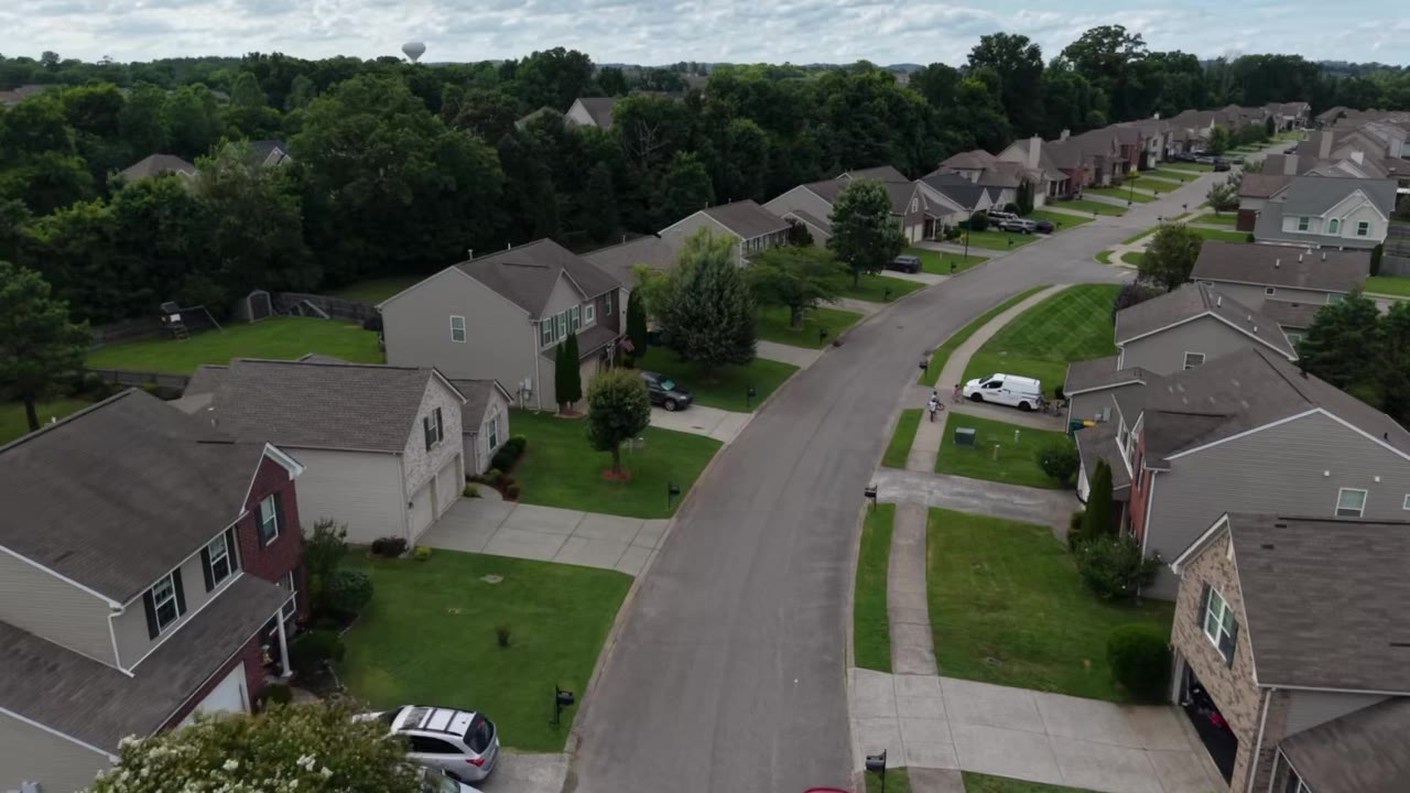 Aerial mapping view of a neighborhood